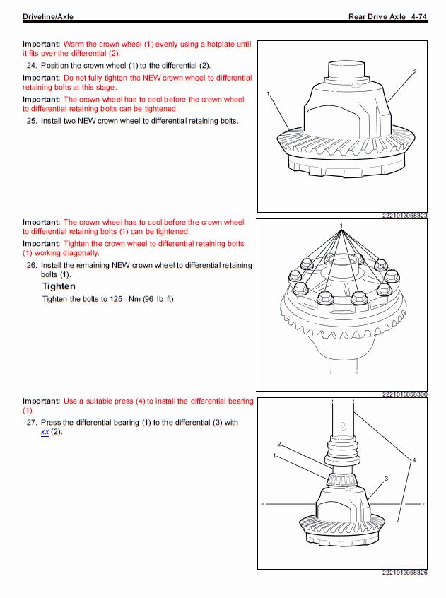 Diff Info & Repair Instructions